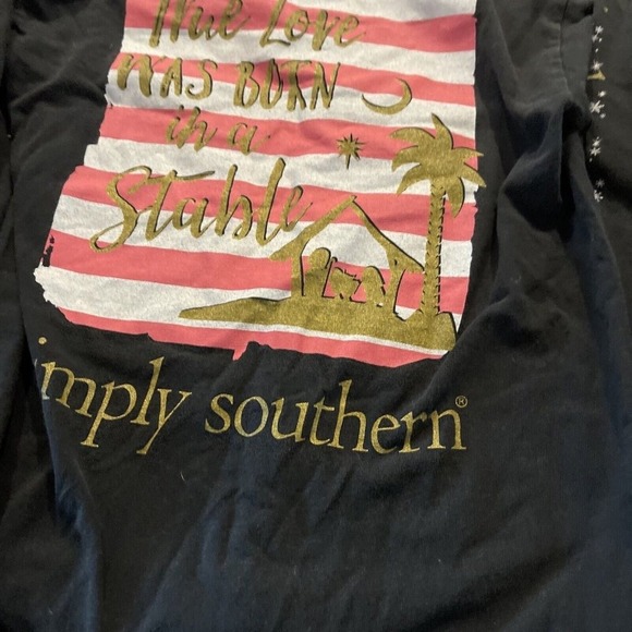 Simply Southern T-Shirt "True Love Was Born In A Stable" Christian Size‎ S Small - Picture 1 of 7